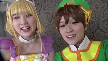 【Hentai Cosplay】Sora Shiina and Aya Miyazaki, the three of them have a lovey-dovey threesome sex! Sample