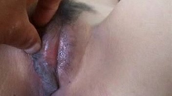 Excited stepdaughter shows me her hairy and big vaginal lips