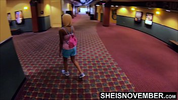 Inside The Cinema My Step Father Wanted A BJ & butthole Play, Young Black Daughter Inlaw Sucking Dick On Her Knees, Black Booty Pulled From Shorts, Butt Crack Opened on Sheisnovember