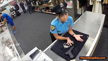 Police officer pawns her gun and is fucked