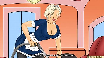 White maid in trouble - Hot interracial comics video
