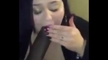 Amateur inter-Racial Blowjob and Huge Tits Fucking