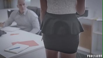 Admin gets sexually harassed by her boss, starting pornstar Brett Rossi