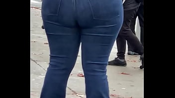 White Lady In Blue Bottoms