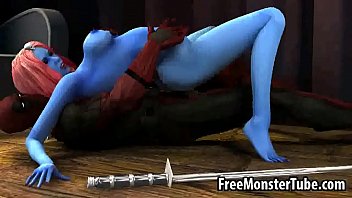 Mystique gets pounded hard by Deadpool