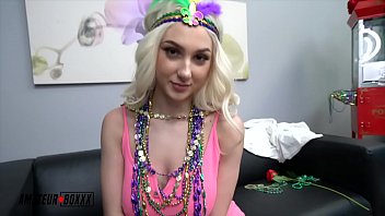 My Sister Skylar Vox lets me Fuck and Tittie Fuck her Big Natural Tits after Mardi Gras