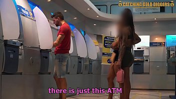 These Two Gold Digger Sisters Get Fucked From The ATM