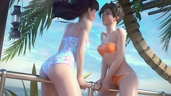 D.va and tracer fucking