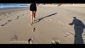 MY SISTER LOVE TO WALK ON THE BEACH WHILE I FILM HER - SHE LOVE TO UPLOAD VIDEOS TO HER BF AND I MAKE THEM - SHE IS TOO HORNY