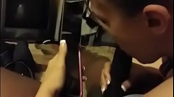 cheating slut on phone with boyfriend while getting her mouth stuffed