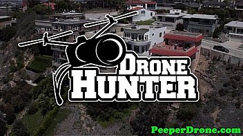 Drone films rooftop sex