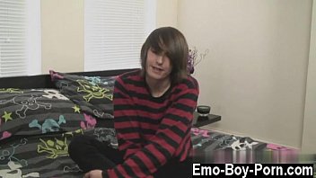 Hardcore gay Hot emo man Mikey Red has never done porn before!