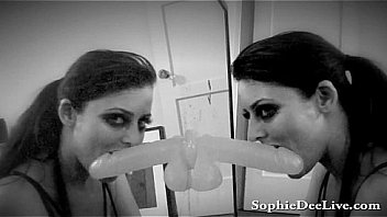 Busty Big Titty Brit Sophie Dee LOVES to Deepthroat a Dildo! SophieDeeLive.com