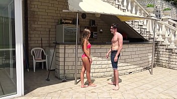 Super hot Hungarian pornstar horny in the pool