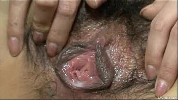 Raunchy Japanese maiden Ishiguros furry muff toyed then filled with hard dick