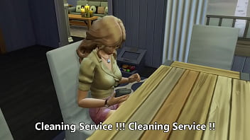 cleaning crew blackmails owner and fucks her